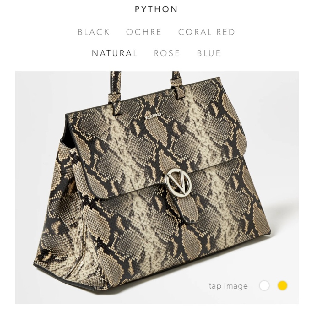 **Valentino Python Tote -Olimpia- in Natural